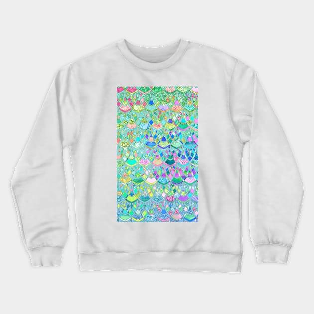 Art Deco Watercolor Patchwork Pattern 1 Crewneck Sweatshirt by micklyn